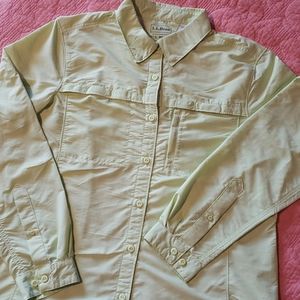 LLBean Button Shirt in Lime Large